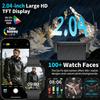 2.04-inch Ultra Smart Watch For Men Women 1000mAh High Capacity Battery Outdoor Sports Fitness Health Monitoring Smartwatch