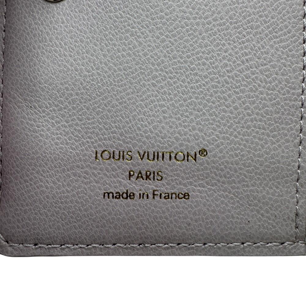 Louis Vuitton M25705 Compact Wallet Monogram Leather Portefeuille Lou Bifold Wallet Misty Lilac Leather Women Used
