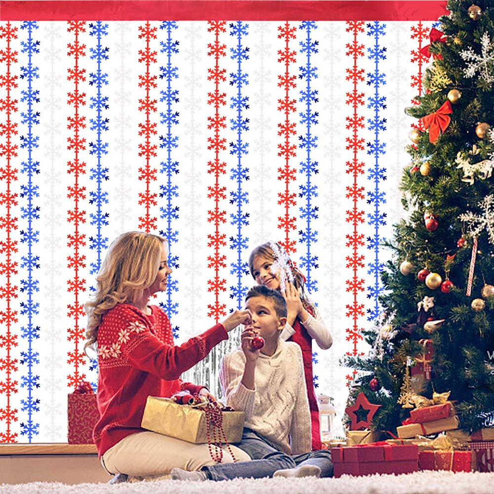 Festive Christmas Background Decoration With Snowflake Rain Curtain For Holiday Scenes