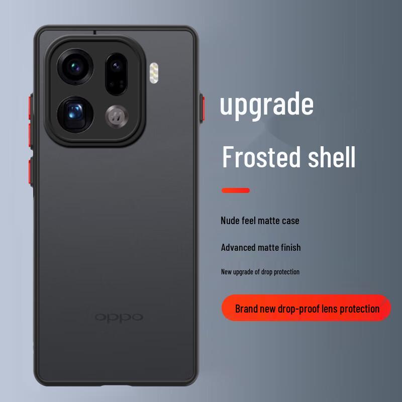 Матовый чехол для телефона OPPO с защитой от отпечатков пальцев и защитой от падений OPPO Find X9 Pro