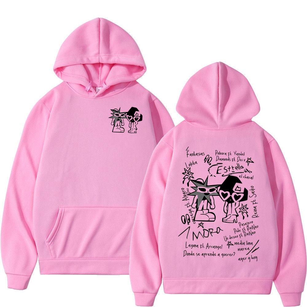 Rapper Mora Estrella Album Hoodies Men's Women Clothing Fashion Hip Hop Oversized Sweatshirts Vintage Long Sleeves Pullovers