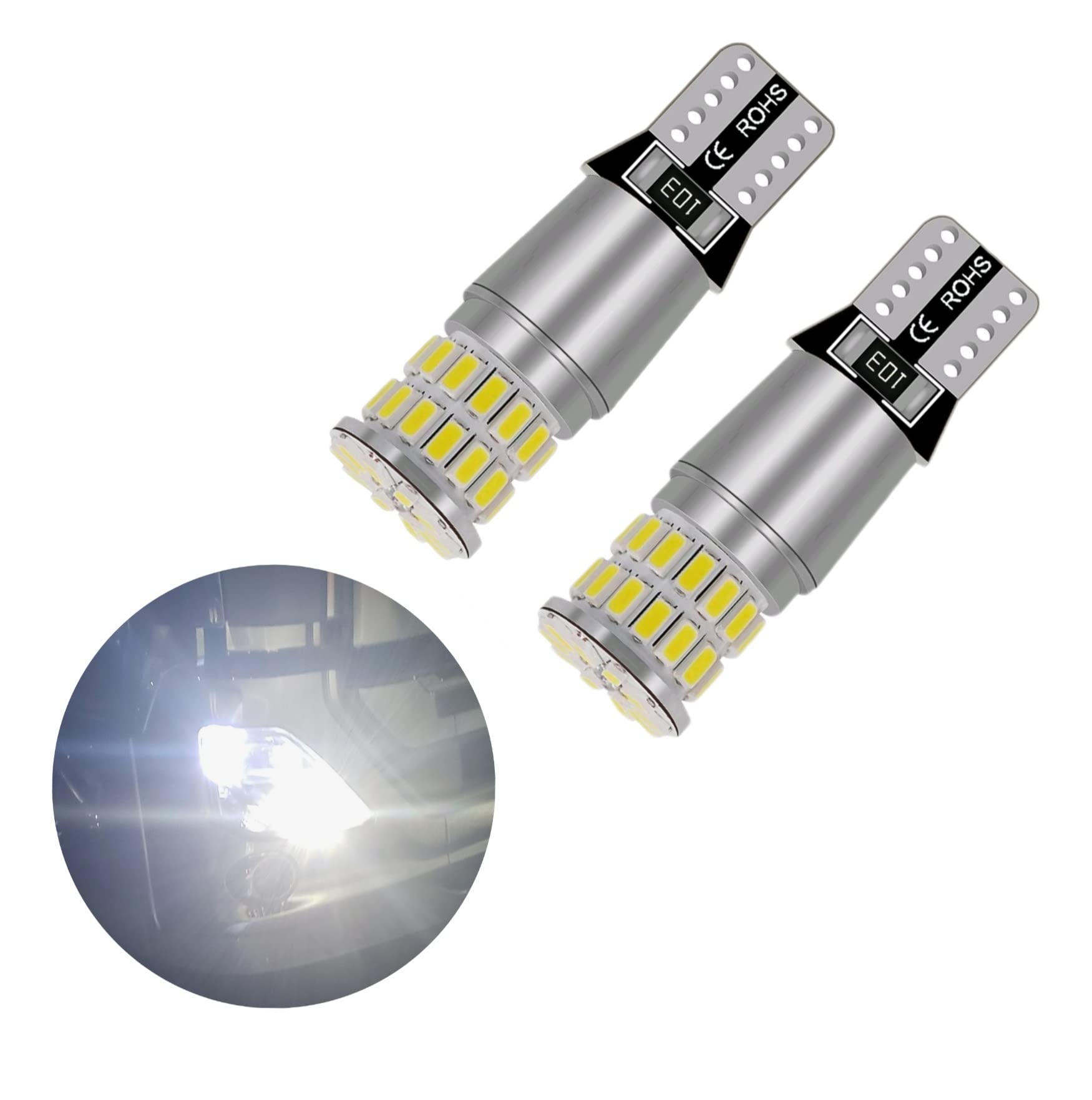 

2pcs 24V Dual Use T10 Position LED Truck Car Position Lamp Position Bulb Small White White Explosion Light (White) білий