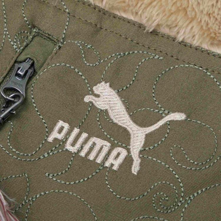 Puma Velvet Jackets Men's Khaki Stand Collar Moderate (Unisex) Velvet Jackets 534974 12