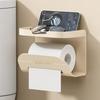 Lilang Wall-Mounted Bathroom Tissue Holder with Storage Shelf