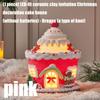Glowing Ceramic Simulation Christmas House Decoration With LED Lights  Battery Powered Handmade Holiday Gift