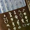 3D Relief Silicone Nail Molds - Angel Clock Heart Lock Templates, DIY Nail Art Decor Stamping Plates Manicure Design Tools