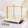 1PC Gold Square Napkin Holder with Crystal Accent Freestanding Tissue Box Organizer for Bathroom Home Decor Toilet Accessories