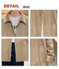 Autumn Mid-Length Trench Coat: Japanese-Influenced, Solid Color, Hong Kong and Korean Style, Casual & Trendy Men's Jacket