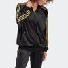 Women's Adidas Originals Jackets Women's Black Baseball Collar Moderate Straight Fit
