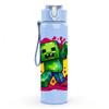 1PC Green Zombie Cartoon Print 750ml Color Plastic Sports Water Bottle Leakproof Flip Straw Lid Suitable for Sports Office Home Use