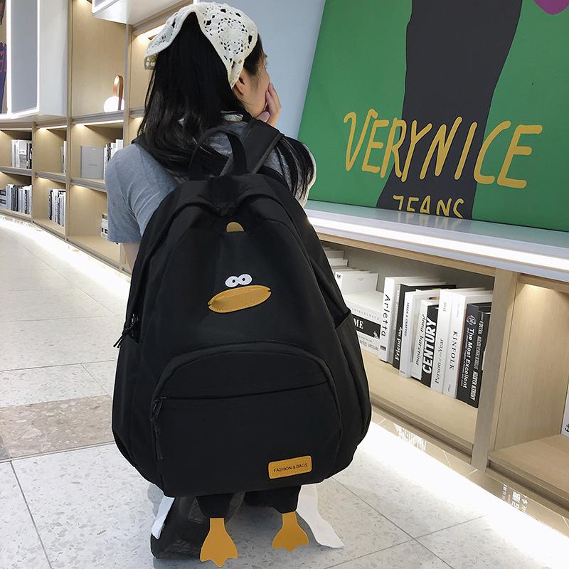 Schoolbag Cartoon Duckling Casual Backpack Japanese Junior High School Student Backpack Korean Version Large-capacity Outdoor Travel Bag