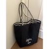 New Korean Style Striped Canvas Tote Bag - Casual, Large Capacity Shoulder Bag for Shopping