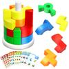 Looren 3D Puzzle Tower for Kids, Brain Training, Educational Toy, Gift, Long-lasting Play, 4 Levels X 40 Problems