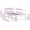 Solid Wood Bed without Mattress with Headboard 100 x 200 cm Wax Brown