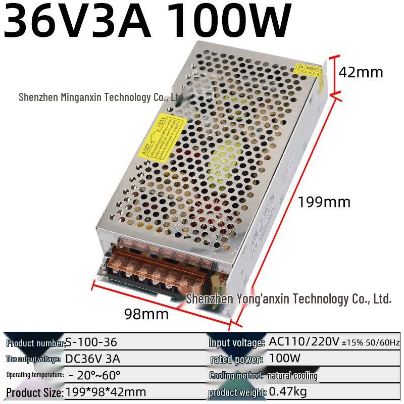 High Power 220V to 36V DC Switching Power Supply for Engraving Machines, Available in 400W, 500W, 1000W, 1500W