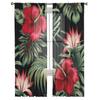 Tropical Vintage Hibiscus Floral Sheer Window Curtains For Living Room Bedroom Voile Tulle Curtains Fabric Drapes For Kitchen