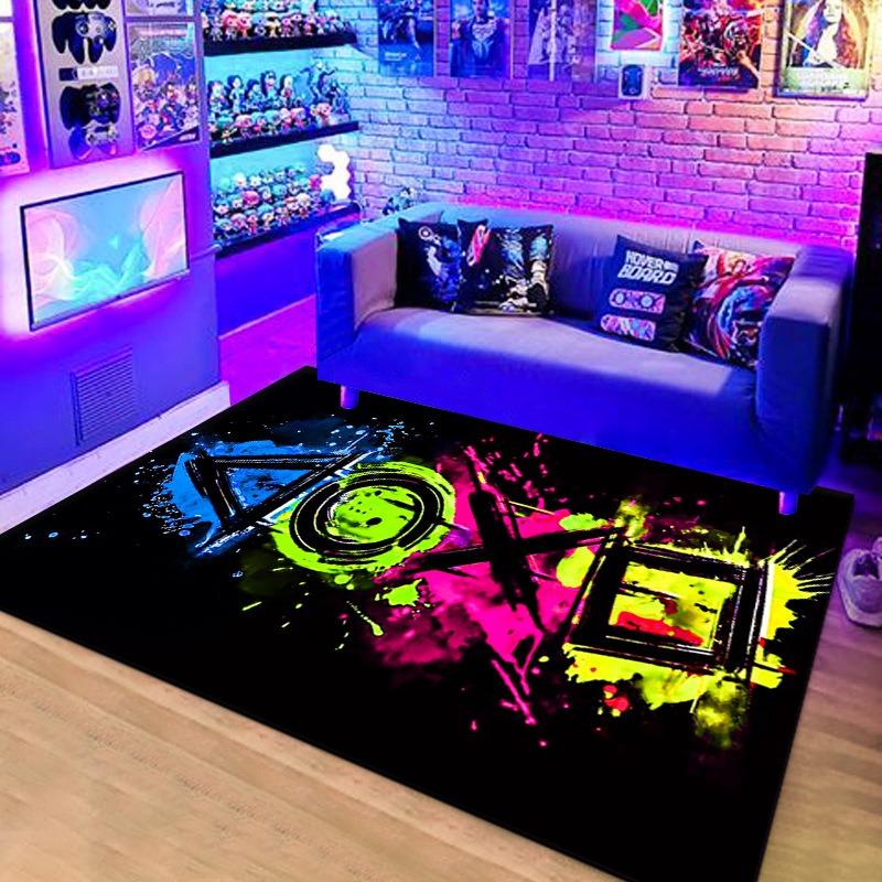3D Game Console Controller Carpet for Living Room Children's Bedroom Crawling Mat Non-Slip E-sports Hall Decor Rug Home Doormat