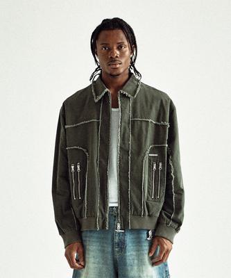Thevinylhouse Bomber Work Jacket Khaki