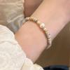 A Niche Retro Light Luxury Double-layer Stacked Magnetic Buckle Shaped Bead Bracelet
