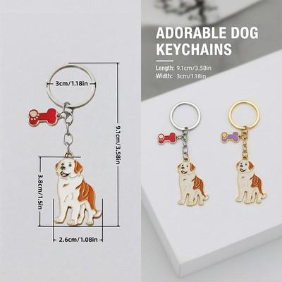 S t. Llavero Colgante Perro de Dibujos Animados Bernard - Encanto para Bolso de Aleación Linda, Pequeño Regalo