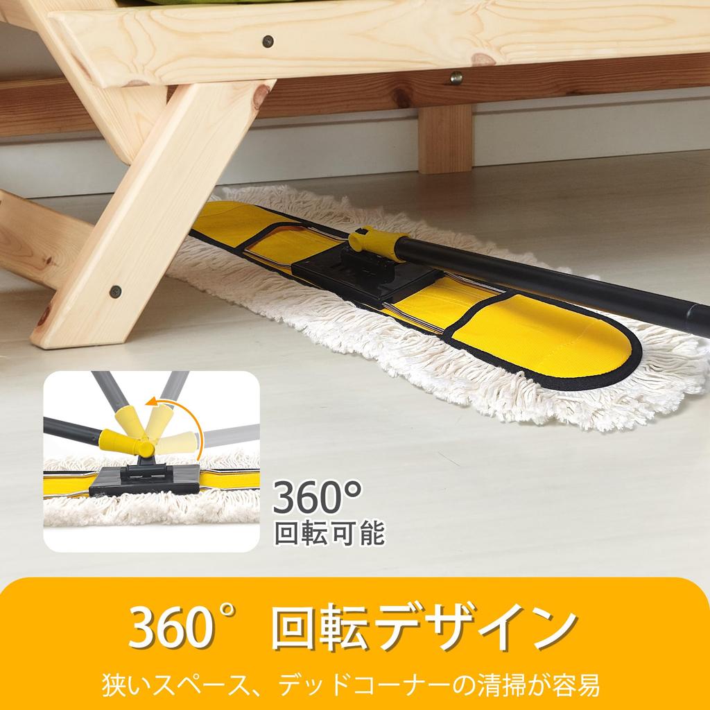 NEWE 72cm Wide Large Floor Adjustable for Commercial Use Microfiber Mop Cloths Quickle Suitable for Shopping Mop, Length, (Indoor Use), (2 Pieces),