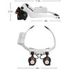 3x 4x 5x 6x 7x 10x 15x Led Magnifying Adjustable Head Magnifier Bracket Loupe Glasses|magnifiers