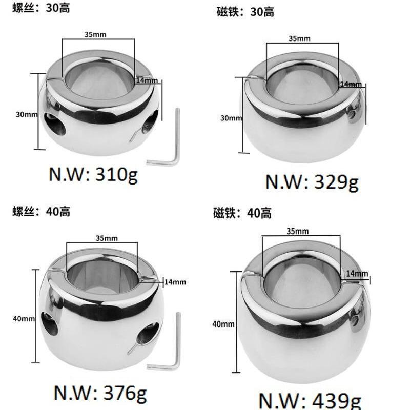 Adult Sex Product Metal Scrotum Pendant Bondage Ring Penis Weight Bearing Huan Yang J Delay Ring Retail