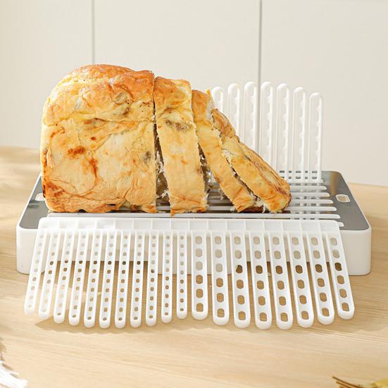 Bread Slicer for Homemade Bread Sourdough BPA-Free Adjustable Guide with Crumb Catcher Heat Resistant Baguette Bread Slicer