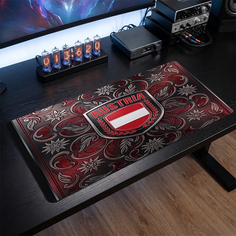 Austria Football Crest Mouse Pad, Extended Non Slip Rubber Desk Mat for Gaming Office Laptop Fan Gift
