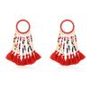 JMXD-Bohemian Tassel Earrings Exaggerated Earrings Jewelry Beads Earrings Popular Jewelry