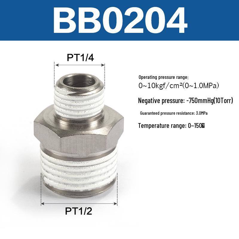 Pneumatic Threaded Straight Connector BU/BB Series
