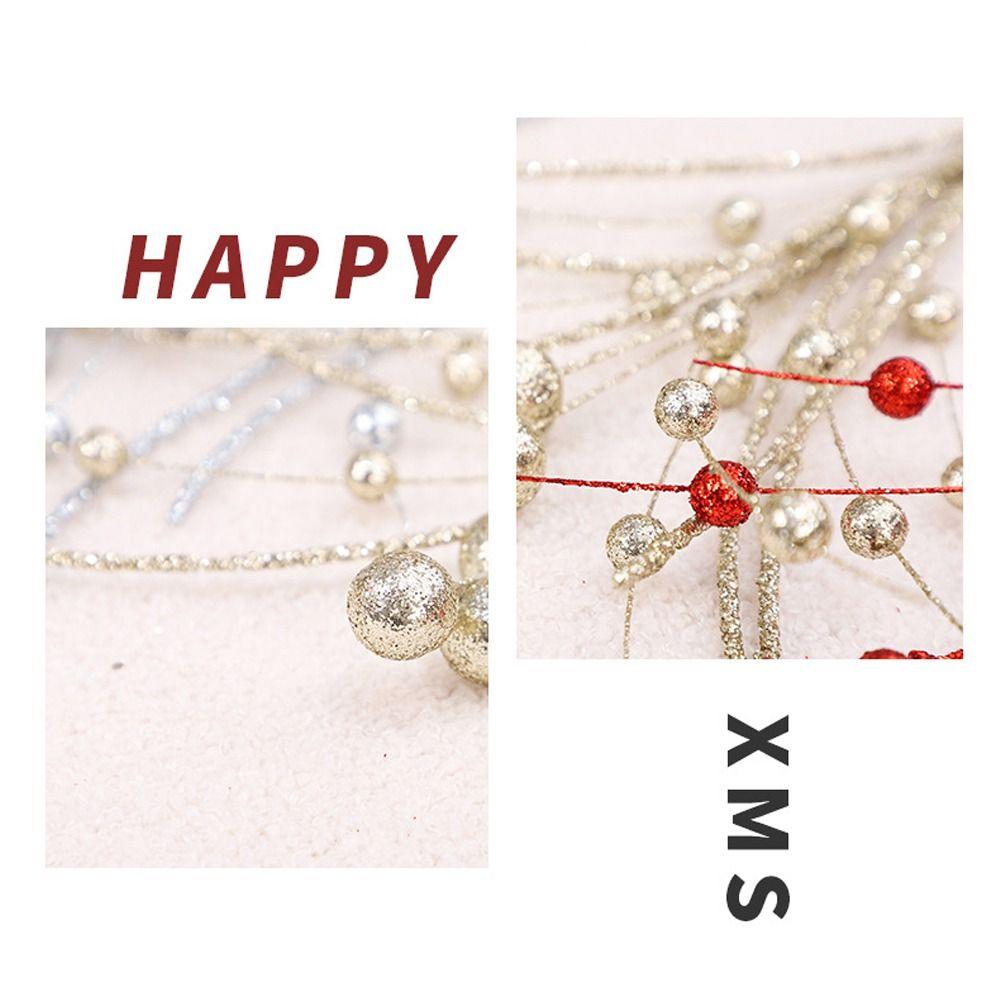 Lifelike Glitter Berry Branches Foam Fake Red Berry  Office Hotel Decorations