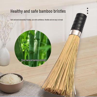 Natural Bamboo Pot and Stove Cleaning Brushes (3-Pack)