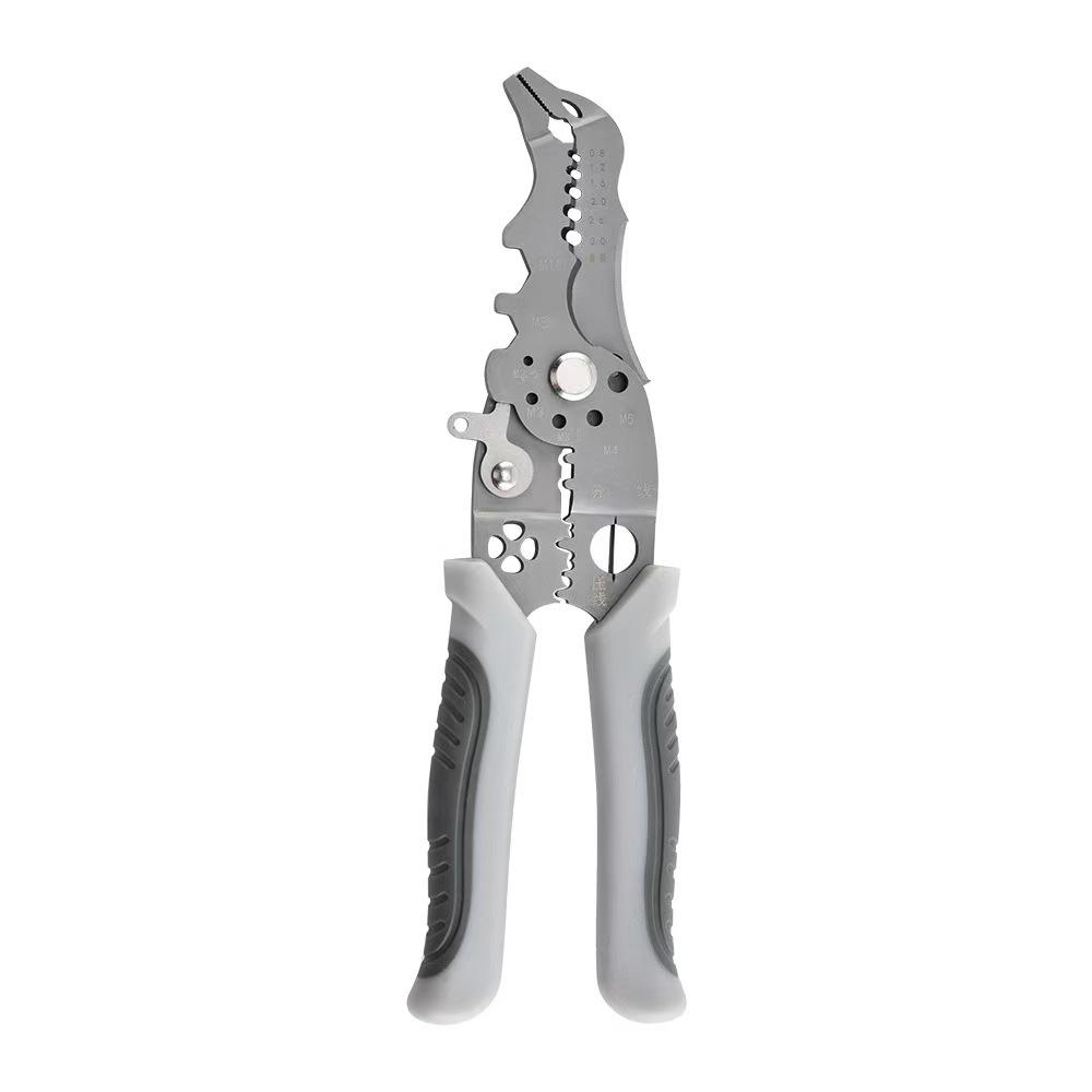 Multifunction Wire Stripper: Ideal for Splitting, Skinning, Crimping, Wrapping, and Cutting - Universal Electrician Pliers.