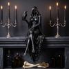 Resin Hooded Lady Reaper Figurine Macabre Desk Decor Witchy Room Decoration Ornaments for Home Garden Yard Decorations