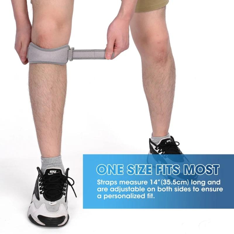 Breathable Shock Absorption Stabilizer with Silicon Rubber Pad for All of SportsPatella Tendon Knee Strap for Pain Relief