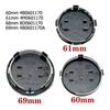 Hub Caps Hot For qaz24 4P 60/61/68/69mm For qaz24  Alloy Wheel Centre Caps Hubs Dust Covers qaz24 A3 8L  8P A4 B5  B6  B7 A6 C5