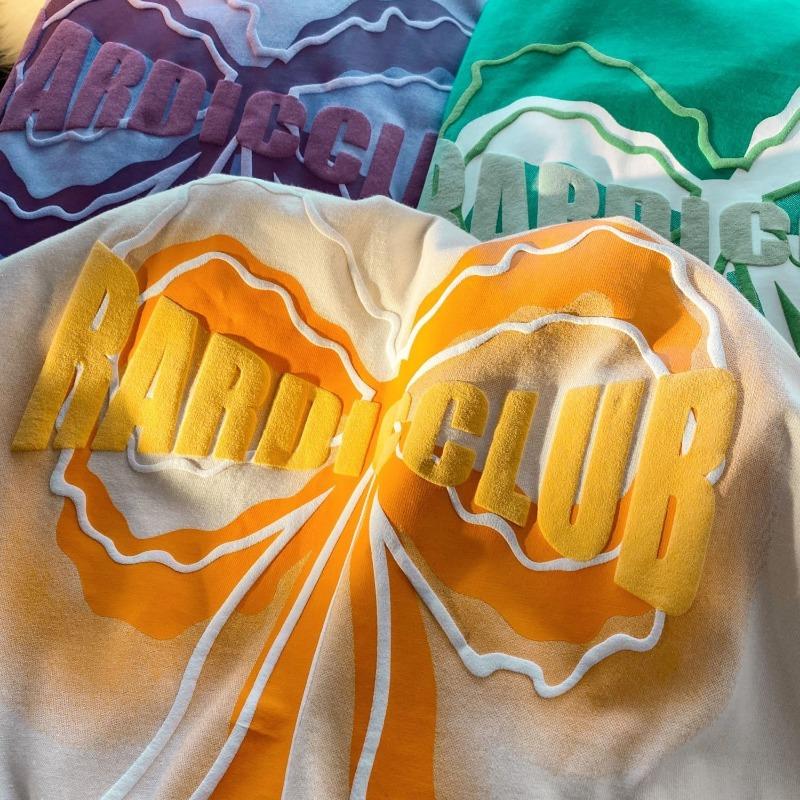 

Sweet Cool Футболка с круглым вырезом и принтом банта для женщин Ретро Летняя мода Тенденция Повседневная уличная одежда Удобный топ из чистого хлопка для пар с короткими рукавами Harajuku S фиолетовый