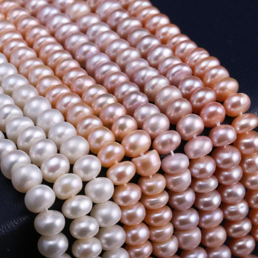 Perlas de Agua Dulce Naturales de Alta Calidad en Forma de Arroz para Hacer Joyería DIY Collar Pulsera Accesorio 36cm