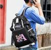 26 English Letter K-Pop Demon Hunters Backpack Large Capacity Bookbag Laptop Unisex Student Boy Girl School Bag Large Capacity Travel Outdoor Bag Gift