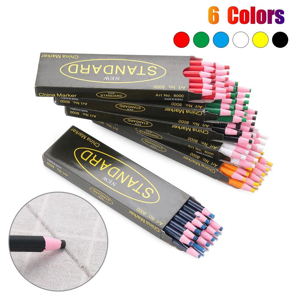 

12PCS Cut-free Erasable Patchwork Garment Pencil Tailor Chalk Marker Pen Dressmaker Supplies чорний