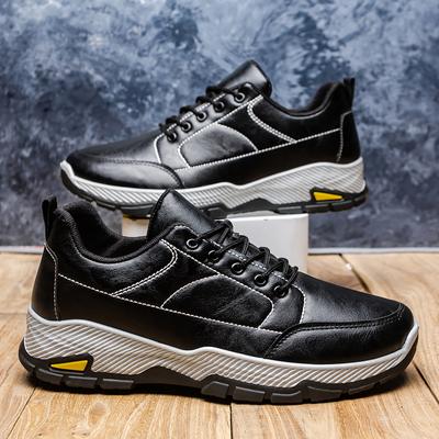 Frühling und Herbst Herrenschuhe PU Bequeme, frostfreie Füße Freizeit Sportschuhe Spitzen Leder Reiseschuhe