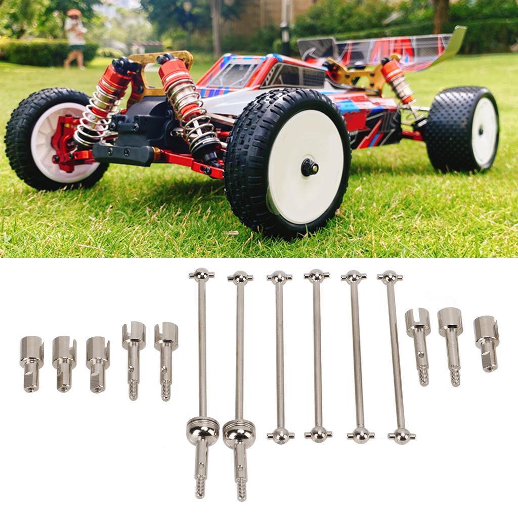 CVD Drive Shaft RC CVD Drive Shaft Kit Upgrade Part Metal with Joint Cup Dog Bone for WLtoys 144001 RC Car RC Dogbone Joint Set