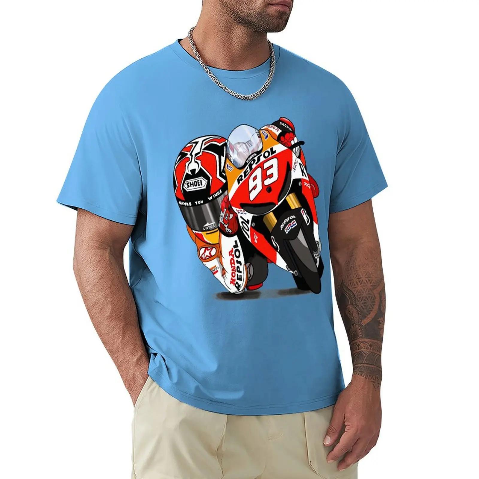 The best product for you Marc Signature 93 MOTO T-shirt Harajuku T-shirt met korte mouwen 100% katoen Grafische T-shirt Tops XXL