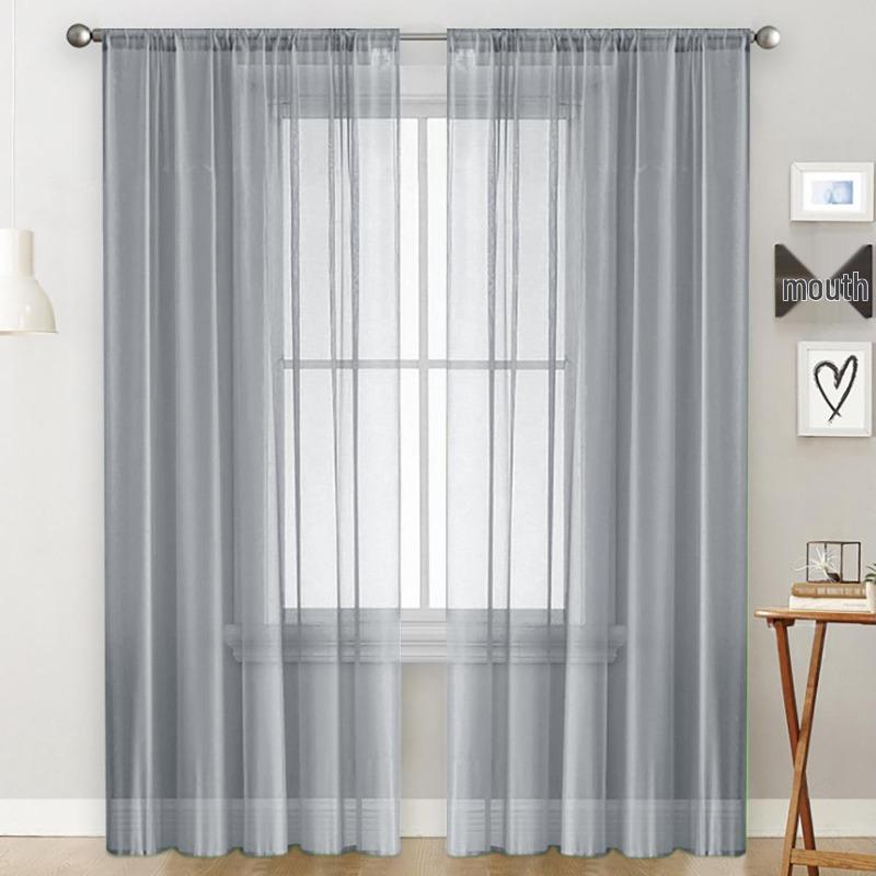 Modern Minimalist Terelyne Double Strand Sheer Curtain for Living Room, Bedroom, and Study