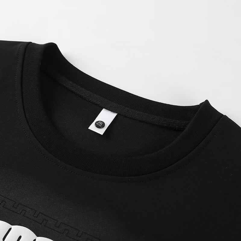Camiseta de Verano Ligera Estampada de Manga Corta con Cuello Redondo para Hombre Tallas Grandes