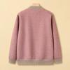 Mother Wife Autumn and Winter Clothes Fleece Clothes Year 0 Grandma Cardigan Jacket Middle Elderly Sweater Jacket