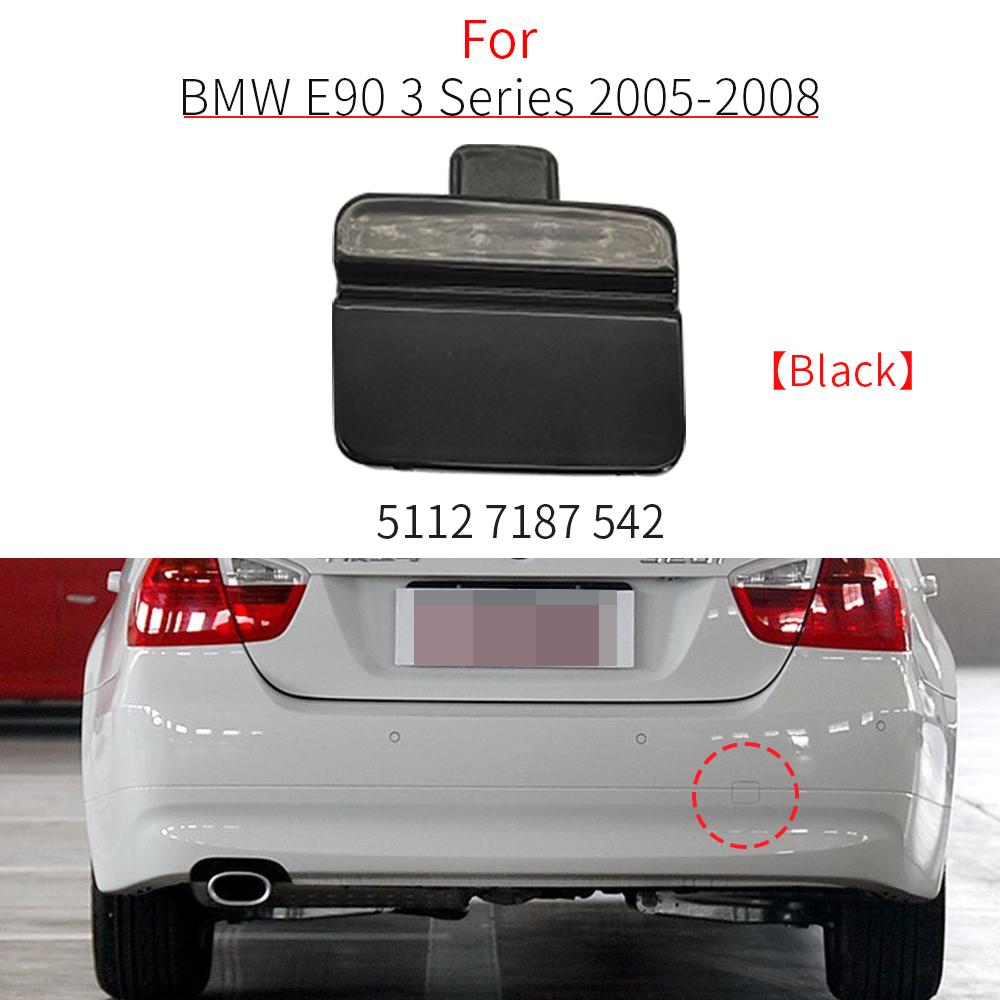 For BMW E90 Car Rear Bumper Tow Hook Cover Cap Black White For BMW 3 Series 2005-2008 316 318 320 323 330 51127187542
