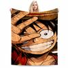 Anime Style Blanket with Cartoon Character Smiling Face Design Blanket, Suitable for Use In the Bedroom, Living Room, On the Sofa