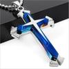 1PC Unisex Men Stainless Steel Cross Pendant Necklace Chain